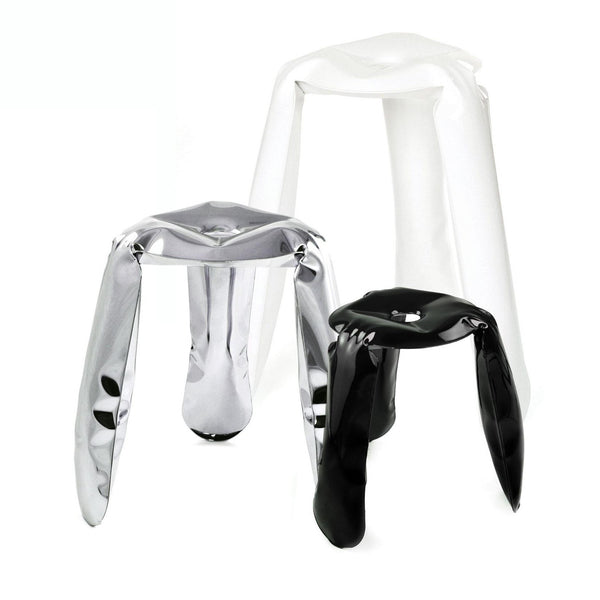 Zieta Plopp Limited Edition Stool in Polished Stainless Steel