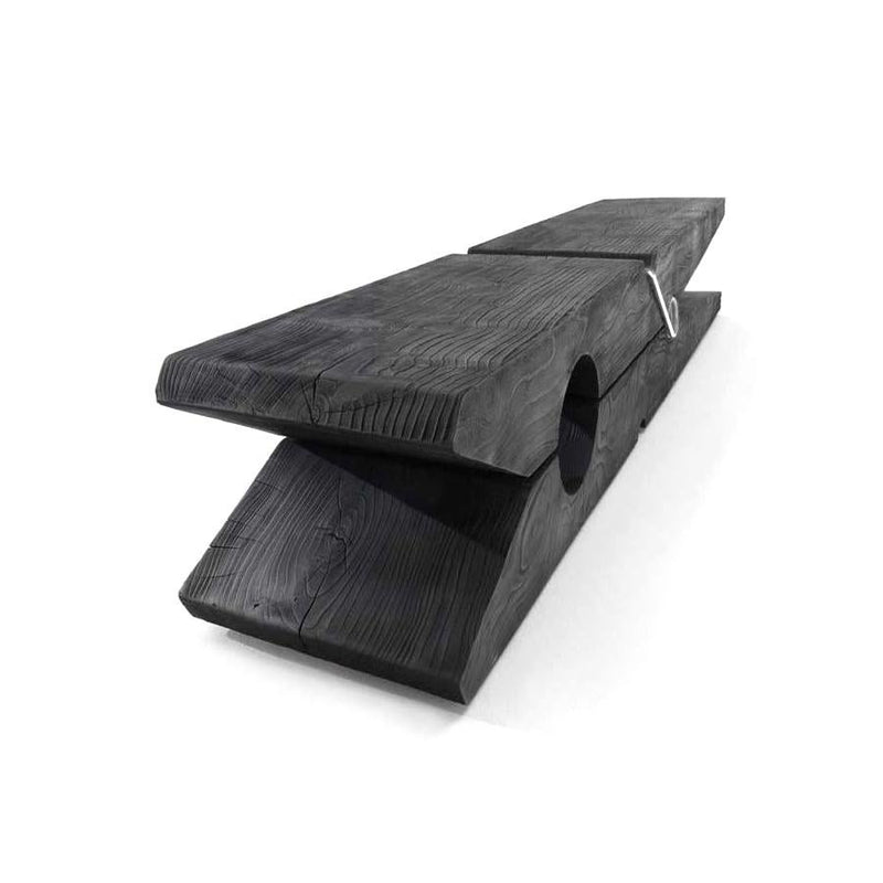 Black Clothespin 75 Inches Vulcano Bench White – with Collectioni Spring Iron